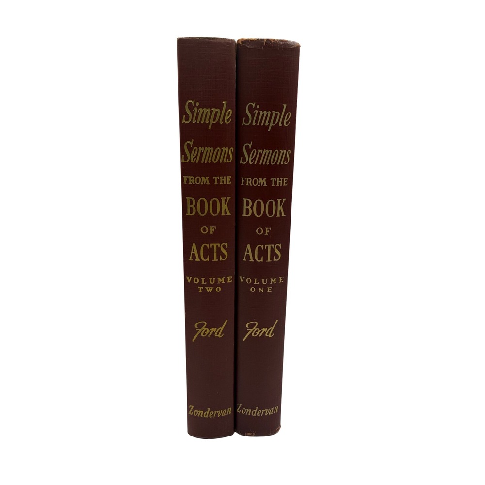 Simple Sermons from the Book of Acts W Herschel Ford Zondervan 2 Vol Set 1950